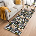 thumbnail image 1 of Runner Rugs 2x6 Ft, Happy Easter Non Slip Area Rugs for Kitchen Bedroom Entryway, Spring Watercolor Rabbits Eggs Flower Black Washable Carpet Runner Rug Floor Mats for Bedroom Home Decor, 1 of 8