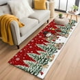 thumbnail image 1 of Runner Rugs 2x6 Ft, Red Christmas Non Slip Area Rugs for Kitchen Bedroom Entryway, Snowman Snowflake Xmas Tree Gifts Elk Winter Washable Carpet Runner Rug Floor Mats for Bedroom Home Decor, 1 of 9