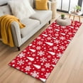 thumbnail image 1 of Runner Rugs 2x6 Ft, Red White Christmas Non Slip Area Rugs for Kitchen Bedroom Entryway, Xmas Tree Snowflake Winter Abstract Washable Carpet Runner Rug Floor Mats for Bedroom Home Decor, 1 of 9