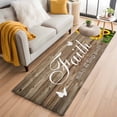 thumbnail image 1 of Runner Rugs 2x6 Ft, Spring Sunflowers Non Slip Area Rugs for Kitchen Bedroom Entryway, Country Farmhouse Brown Wooden Plank Washable Carpet Runner Rug Floor Mats for Bedroom Home Decor, 1 of 8