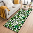 thumbnail image 1 of Runner Rugs 2x6 Ft, St. Patrick's Day Non Slip Area Rugs for Kitchen Bedroom Entryway, Green Shamrock Leaves Black Cloud Spring Washable Carpet Runner Rug Floor Mats for Bedroom Home Decor, 1 of 8