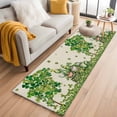 thumbnail image 1 of Runner Rugs 2x6 Ft, St Patrick's Day Non Slip Area Rugs for Kitchen Bedroom Entryway, Lucky Shamrock Gnomes Truck Branches Beige Washable Carpet Runner Rug Floor Mats for Bedroom Home Decor, 1 of 8