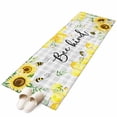 thumbnail image 1 of Runner Rugs 2x6 Ft, Sunflower Floral Non Slip Area Rugs for Kitchen Bedroom Entryway, Farmhouse Pastoral Daisy Bees Grey Plaid Washable Carpet Runner Rug Floor Mats for Bedroom Home Decor, 1 of 9