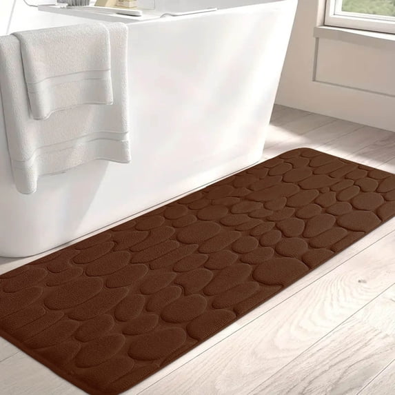 Runner Rugs, Non Slip Washable Runner Mats for Bathroom, Living Room, Quick Dry, Water Absorbing, Fits Under Door 24x71in Coffee