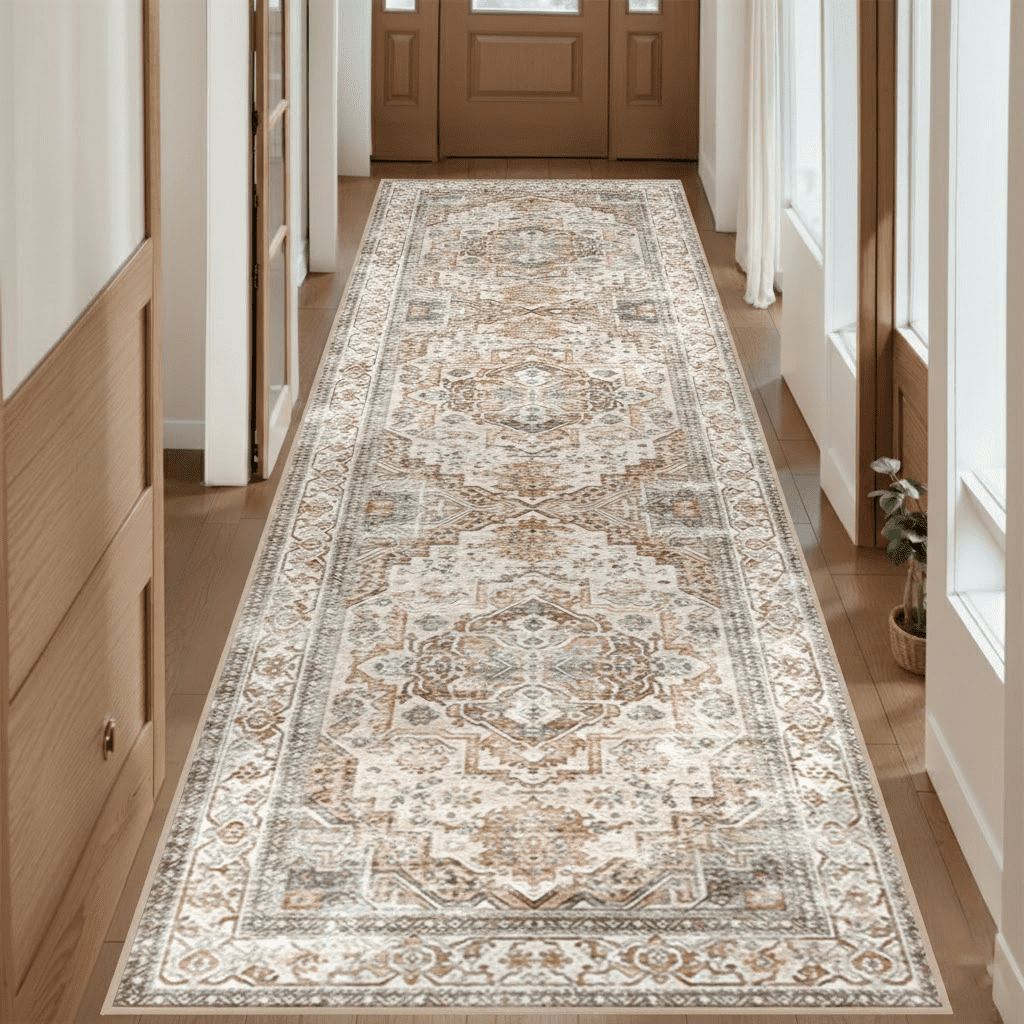 Runner Rugs for Hallway, 2.6x8 Washable Soft Non Slip Floor Rugs for ...