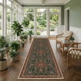 thumbnail image 1 of Runner Rugs for Hallway, 2x10 Washable Soft Non Slip Floor Rugs for Kitchen, Modern Mat for Living Room Bedroom Entryway Red & Green, 1 of 8