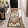 thumbnail image 1 of Runner Rugs for Hallway, 2x6 Washable Soft Non Slip Floor Rugs for Kitchen, Modern Mat for Living Room Bedroom Entryway Red & Green, 1 of 7