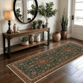 thumbnail image 1 of Runner Rugs for Hallway, 2x6 Washable Soft Non Slip Floor Rugs for Kitchen, Modern Mat for Living Room Bedroom Entryway Red & Green, 1 of 8