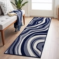 thumbnail image 1 of Runner Rugs for Hallway, Yamaziot 2'x6' Abstract Rug Carpet, Washable Non Slip Floor Mat for Kitchen Laundry Room Entryway, Modern Blue, 1 of 9