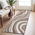 thumbnail image 1 of Runner Rugs for Hallway, Yamaziot 2'x6' Abstract Rug Carpet, Washable Non Slip Floor Mat for Kitchen Laundry Room Entryway, Modern Brown, 1 of 8