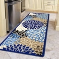 thumbnail image 1 of Runner Rugs for Hallway, Yamaziot 2'x6' Laundry Room Mat, Washable Non Slip Kitchen Rug, Floral Bathroom Floor Carpet Doormat, Blue, 1 of 8