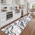 thumbnail image 1 of Runner Rugs for Hallway, Yamaziot 2'x8' Abstract Runner Rug, Washable Non Slip Blue Modern Bedroom Carpet Accent Rug Kitchen Runner Laundry Room Mat, 1 of 8