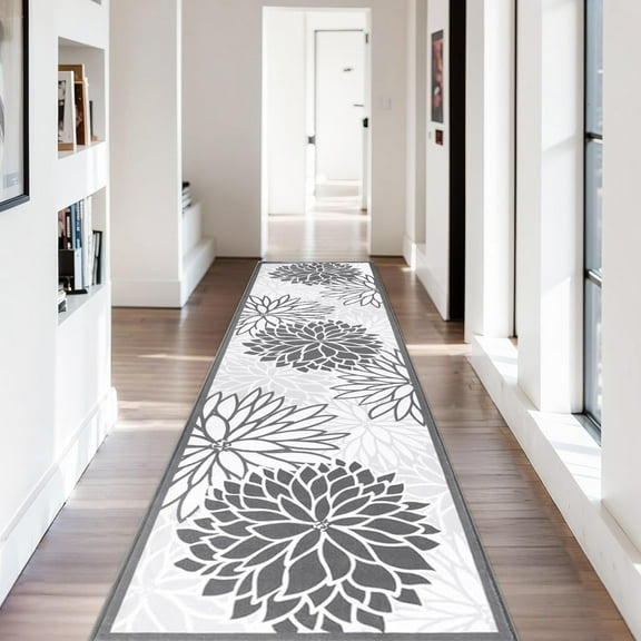 Runner Rugs for Hallway, Yamaziot 2'x8' Laundry Room Rug, Washable Non Slip Kitchen Mat, Bathroom Floor Carpet