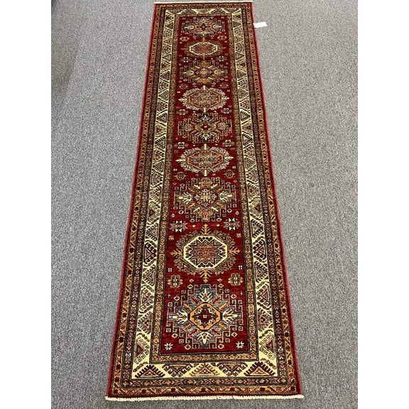 Runner Super Kazak 2' 9"X10' Handmade Wool Rug # 14266