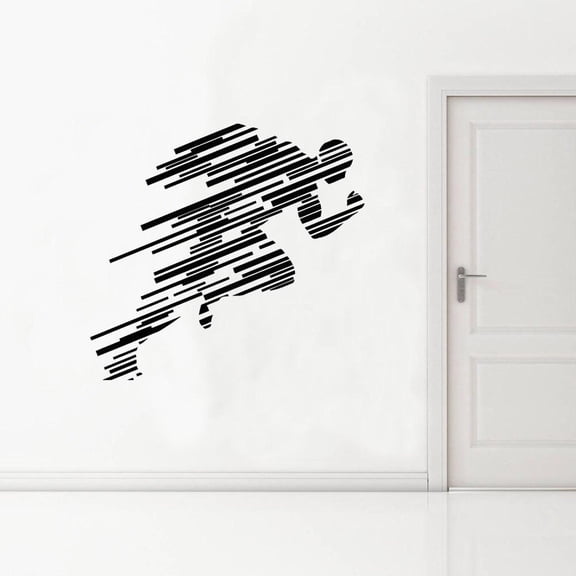 Runner Wall Sticker Running Sport Fitness Wall Sticker Gym Interior Wallpaper Home Decor Wall Art Murals Room Poster Decoration 30x28cm