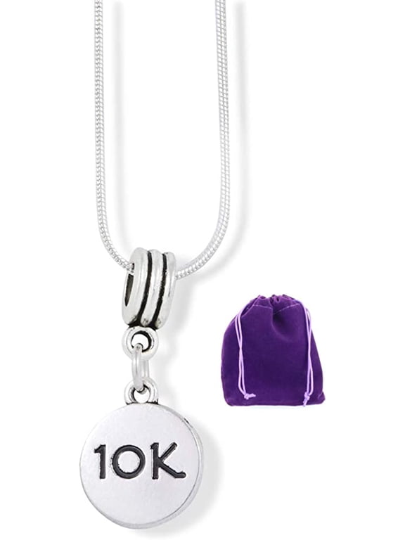 Running Race Charm Snake Chain Necklace