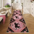 thumbnail image 1 of Runners for Kitchen Runner Rug Non Slip 2'x10' Long Washable Rugs with Rubber Backing Soft Retro Lavish Leopard Animal Carpet Runner for Kitchen, Laundry, Bedroom, Bathroom (Black Pink), 1 of 7