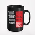 thumbnail image 1 of Running 5 Minutes Late Meme, Black 15oz Ceramic Mug, 1 of 5
