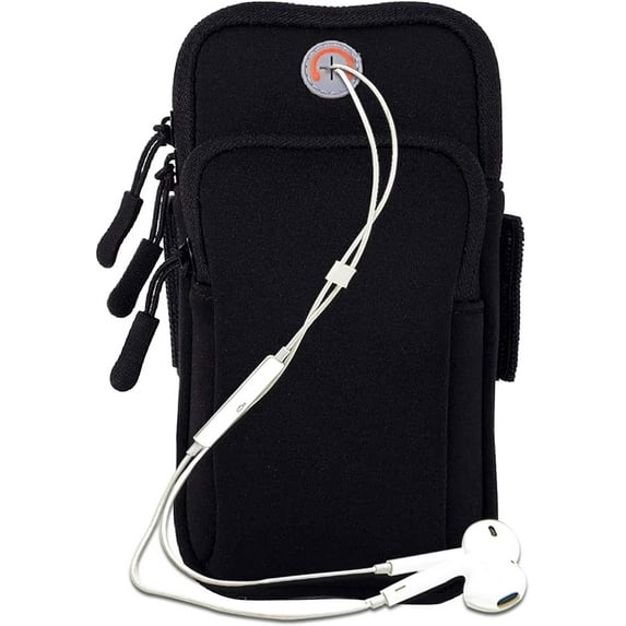 Running Armband Cell Phone Holder for iPhone 11 12 13 14 15 Pro Max Xs X Xr 8 Plus 7 6 SE Mini,Galaxy S24 S23 S22 S21 S20 Note 20 10 9,Key,Strap Pouch,Workout Exercise Sports Arm Band Sleeve(6.8 inch)