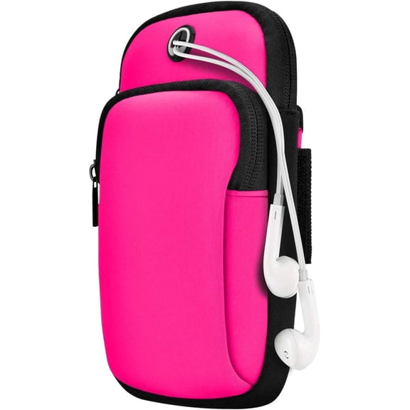 Running Armband Cell Phone Holder for iPhone 11 12 13 14 15 Pro Max Xs X Xr 8 Plus 7 6 SE Mini,Galaxy S24 S23 S22 S21 S20 Note 20 10 9,Key,Strap Pouch,Workout Exercise Sports Arm Band Sleeve(6.8 inch)