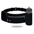thumbnail image 1 of Running Belt Bag With Foldable Water Bottle Holder(Bottles NOT Included), No Bounce Large Pocket Water Resistant Fanny Waist Pack, Hydration Running Phone Holder For Men And Women (Black), 1 of 4