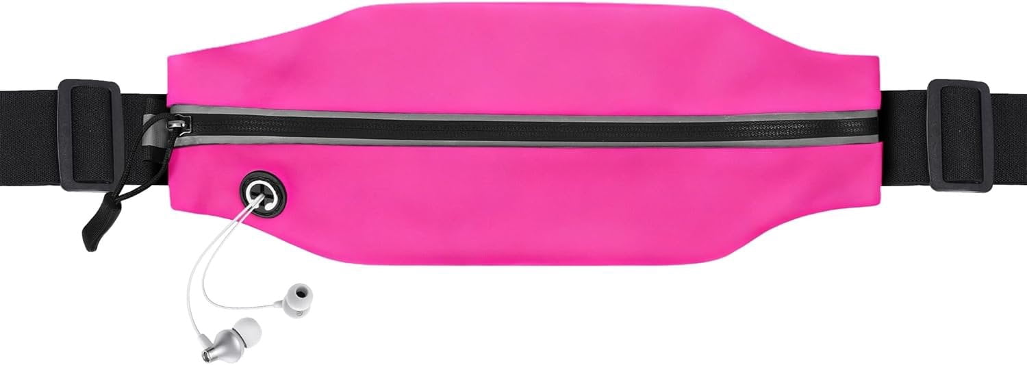 Running Belt Fanny Pack for Men and Women Slim Running Bag Phone Holder Runner  Belt Running Essentials Workout Fitness Bright Red