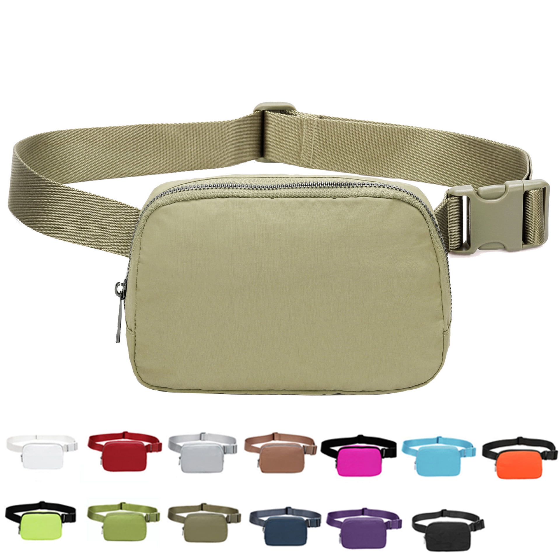Running Belt Fanny Pack for Women Men Waterproof Small Waist Bag Black
