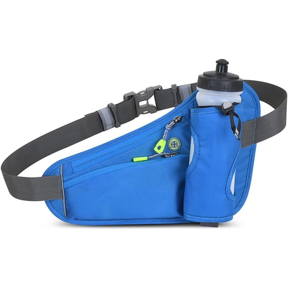 Running Belt Hydration Waist Pack with Water Bottle Holder for Men&Women Outdoor Sports (Black)