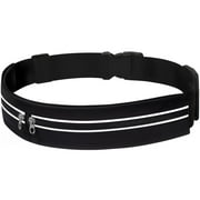 HIZITI Slim Running Belt Fanny Pack for Men Women, Runners Phone Holder for Gym Travel Walking, Money Waist Flip Belt Bag With 2 Expandable Pockets