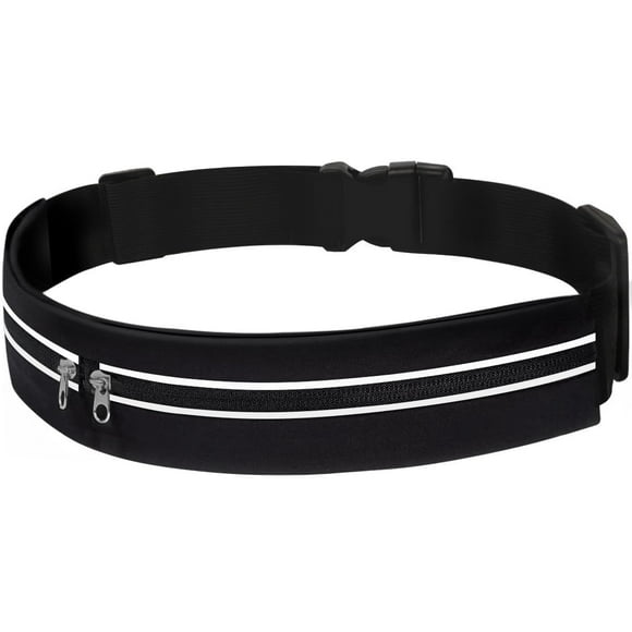 Slim Running Belt Fanny Pack for Men Women, Runners Phone Holder for Gym Travel Walking, Money Waist Flip Belt Bag With 2 Expandable Pockets