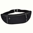 thumbnail image 1 of Running Belt Waist Pack Bag Waist Fanny Pack Phone Holder Sport Bags Reflective Runner Belt Fitness Workout Bag for Camping, Leisure, Jogging Black, 1 of 8