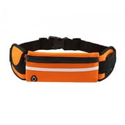 Running Belt Waist Pack, Runners Fanny Pack, Purse Handbag with Adjustable Strap Reflective Runner Belt Fitness Workout Bag for Hiking, Fitness Orange