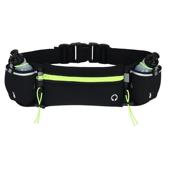 Running Belt with Bottles - Water Belts for Woman and Men - Fuel Marathon Waist Pouch for Runners - Jogging Cycling Biking,green,green,G61434