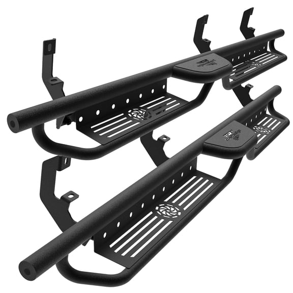 Running Boards for 2019-2026 Chevy Silverado /Sierra 1500 & 20-26 Silverado/Sierra 2500HD 3500HD Double Cab, Two Stairs Side Steps , Truck Rails Nerf Bars (Excl 2019 1500 LD/Lt)