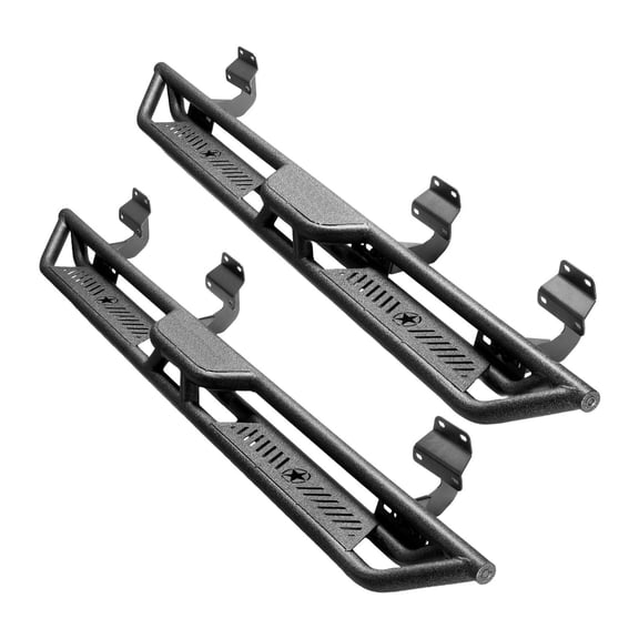 6-Inch Wide Heavy Duty Running Boards Side Steps for 2015-2025 Ford F150 SuperCrew Cab Carbon Steel Truck Nerf Bars 550 lbs Load Capacity Non-Slip Black Exterior Accessories for Safe Entry and Exit
