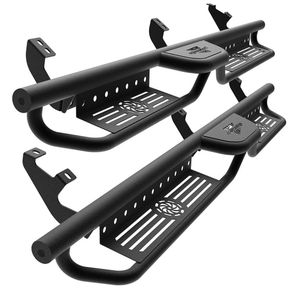 Running Boards Compatible with Toyota 4 Runner 2010-2024 Trail Edition, 2014-2024 SR5/TRD Pro, Two-Stairs Side Steps Powder-Coated Truck Rails Nerf Bars