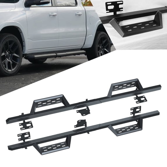 Running Boards for 2019-2026 Dodge Ram 1500 Crew Cab 4 Door Nerf Bars Side Steps