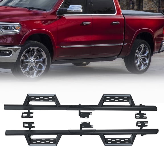 Running Boards For 2019-2026 Dodge Ram 1500 Crew Cab 4 Door Nerf Bars Side Steps