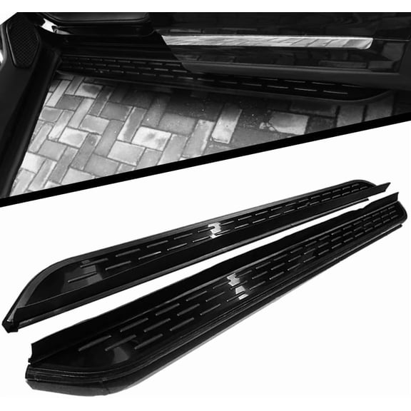Running Boards for KGM SsangYong Rexton 2017-2026, 2PCs Aluminum Fixed Side Steps | No Drill Bolt-On Kit | DIY Project SUV Rail Board Accessories Black Mixed Black (1 Set)(CKLH)