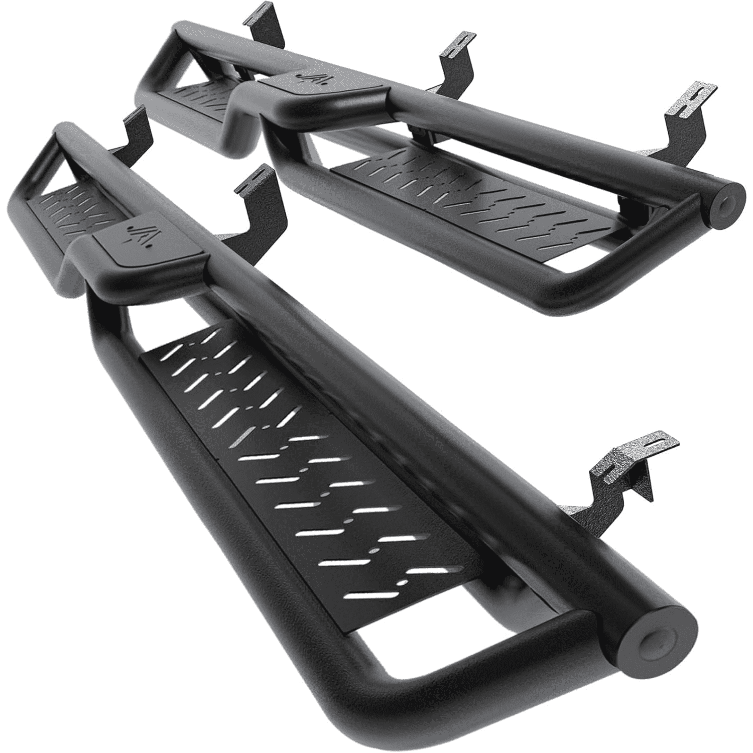 Running Boards & Side Steps for 2005-2023 Toyota Tacoma - Double Cab (4 Full Size Doors) Black Carbon Steel Step Bars Step Rails Nerf Bars, Easy To Install Truck Accessories
