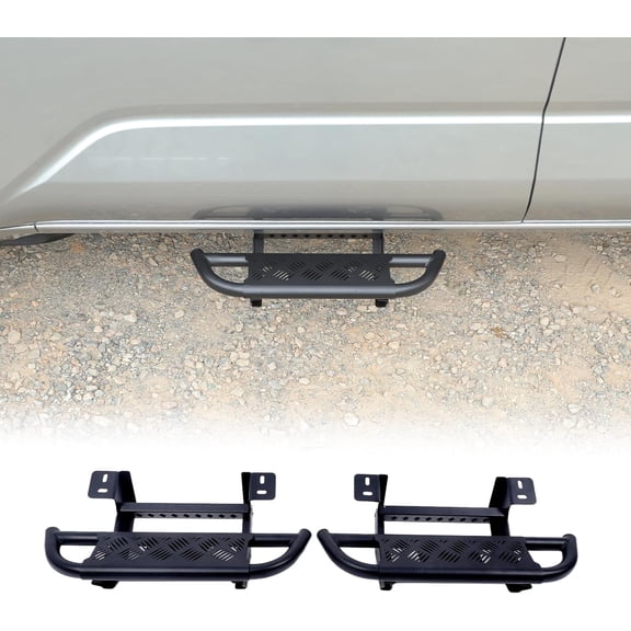 Running Boards Side Steps Bars Compatible with Toyota Tacoma 2024 2025 2026 Accessories Carbon Steel Running Boards Side Steps (Front)