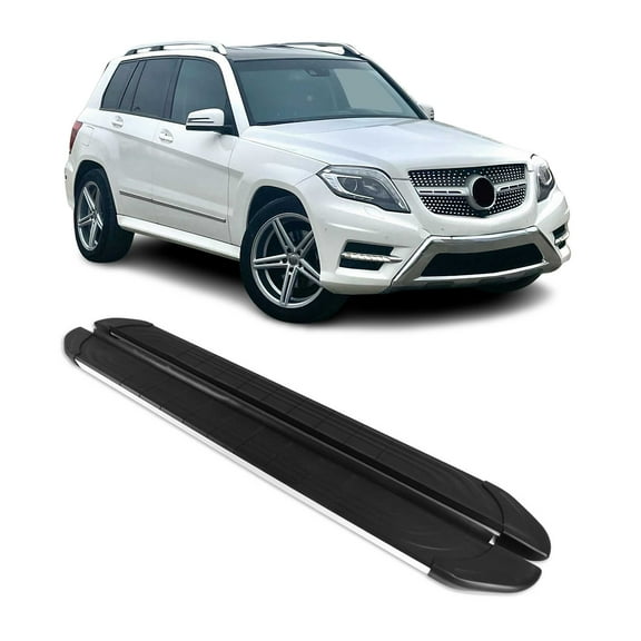 Running Boards Side Steps Nerf Bars For Mercedes GLK X204 2010-2015 Silver 2Pcs