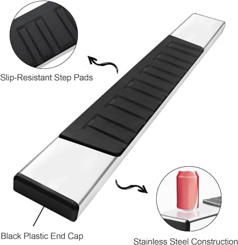 Running Boards For 2017-2025 Ford F250 F350 Super Duty Regular Cab - 6" Stainless Steel Side Steps Nerf Bars 8 thumbnail image
