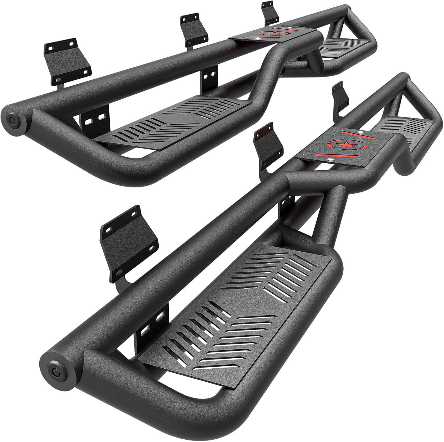 Black Drop Step Running Boards For Ford F150 & Super Duty Trucks (2015-2025) - 83" Carbon Steel 7 thumbnail image