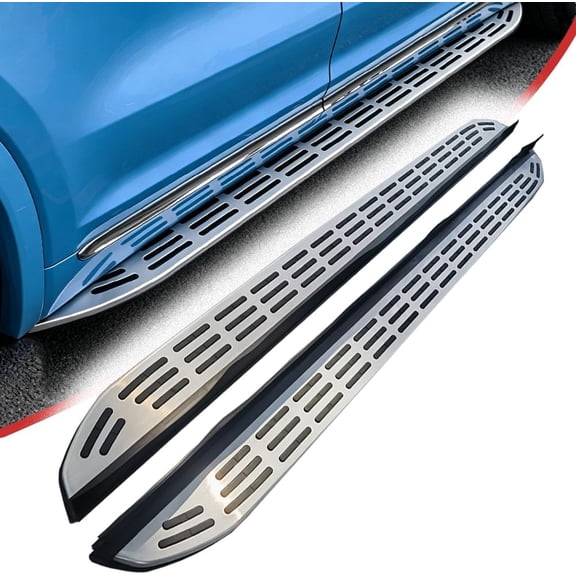 Running Boards for chevy Captiva 2018-2026, 2PCs Aluminum Fixed Silvery Side Steps with 1 Set Bracket, DIY Gift for Someone Important, chevy Captiva Accessories
