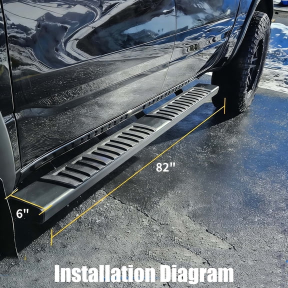 Running Boards fit for 2019-2026 Silverado 1500 Crew Cab 6" Side Step Nerf Bar