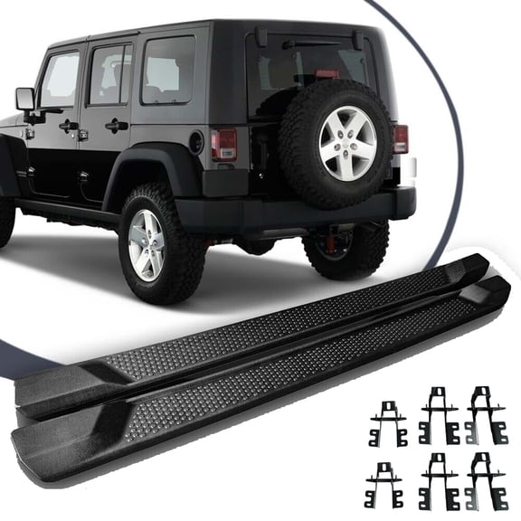 Running Boards for 2007-2018 Jeep Wrangler JK Unlimited 4 Door 6" Side Step Bars