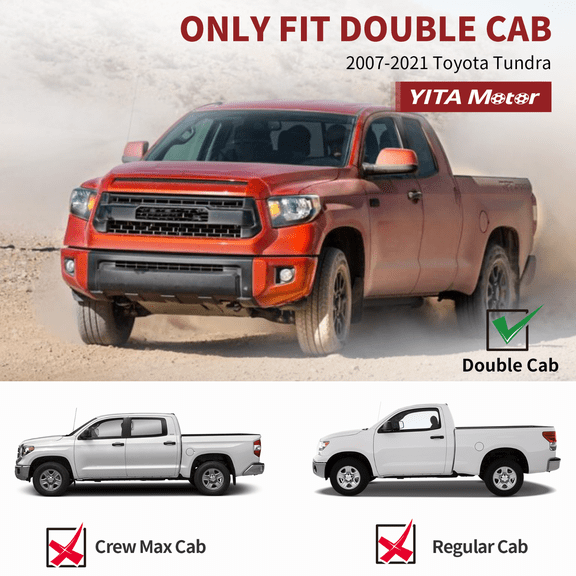Running Boards for 2007-2020 21 Toyota Tundra Double Cab 6" Side Step Nerf Bars