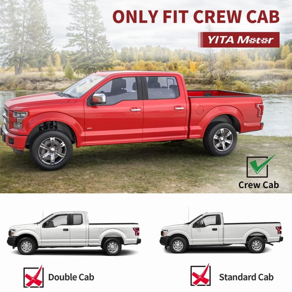 Running Boards for 2015-2026 Ford F-150 Super Crew Cab 6inch Side Step Nerf Bars