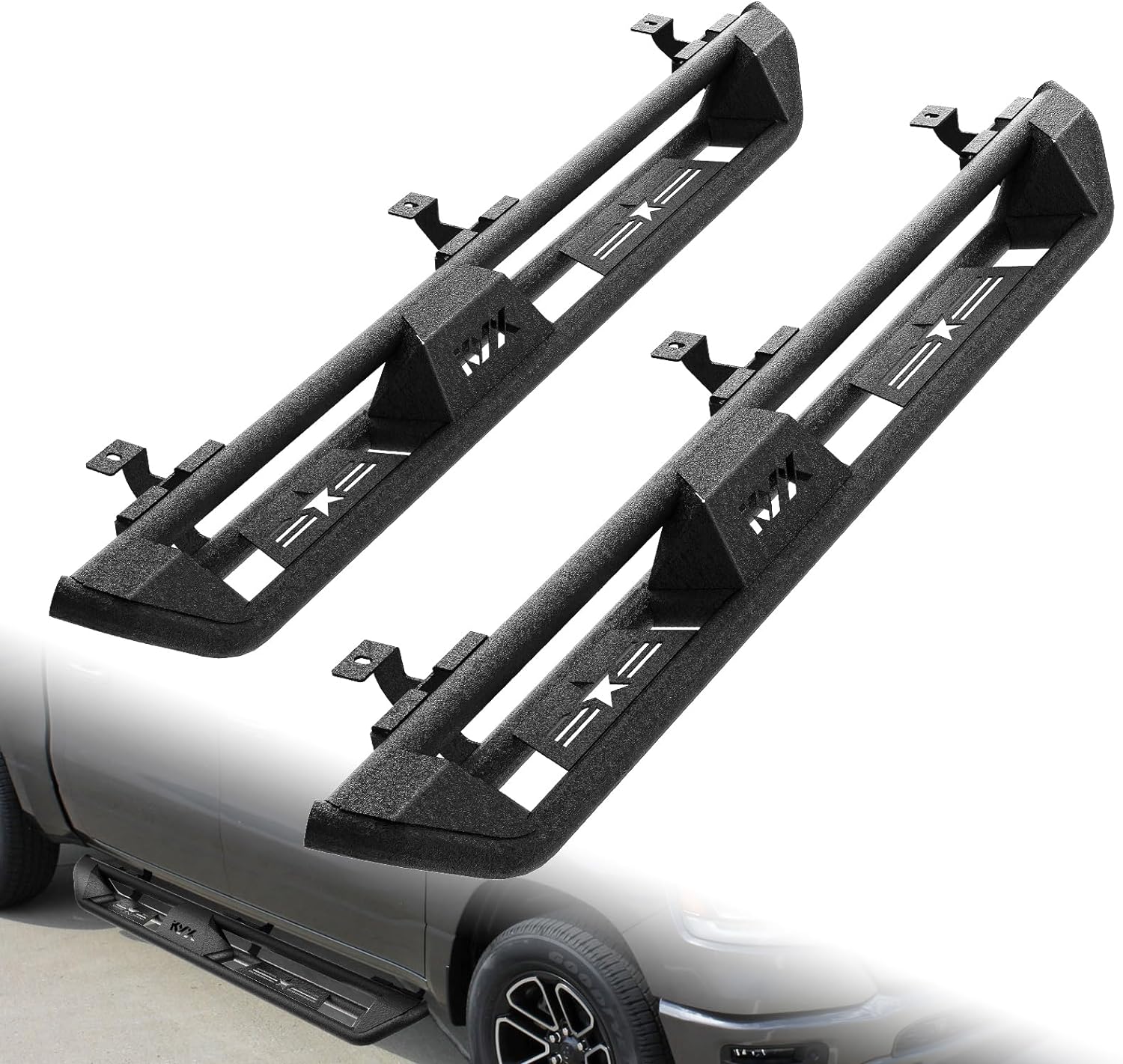 Tyger Auto Running Boards For Dodge Ram – 3.5" Oval Step Rails For 1500/2500/3500 Crew Cab - View #5